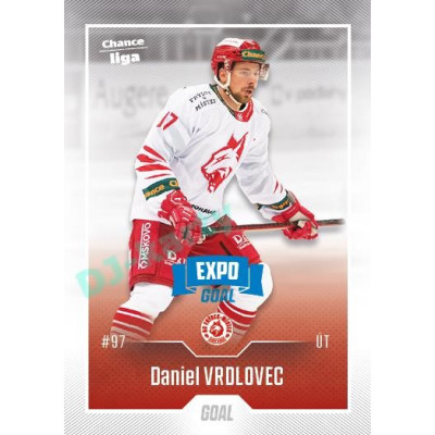 2022/23 Goal Cards Chance Liga 1. série #142 Daniel Vrdlovec Expo Blue x/4