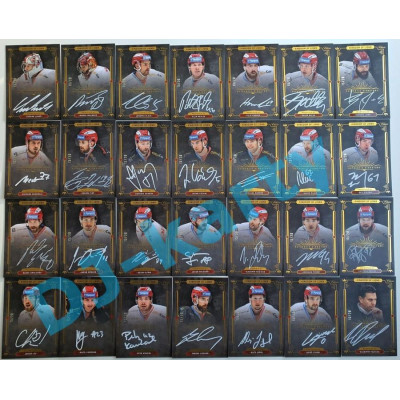 2021 OFS Classic Kingdom of Lions - kompletní set 28 karet Authentic Signature WHITE xx/20