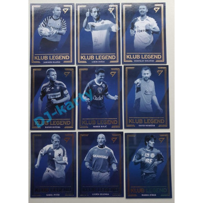 2021/22 Sportzoo Fortuna Liga I. serie KLUB LEGEND - kompletní set 9ks karet