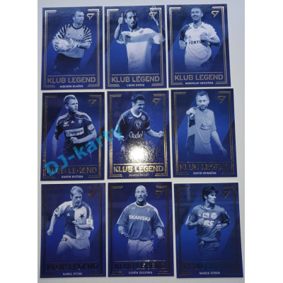 2021/22 Sportzoo Fortuna Liga I. serie KLUB LEGEND - kompletní set 9ks karet