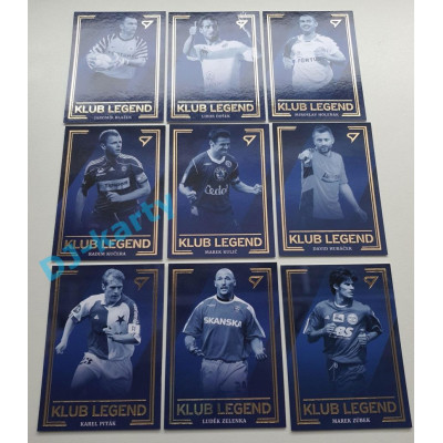 2021/22 Sportzoo Fortuna Liga I. serie KLUB LEGEND - kompletní set 9ks karet