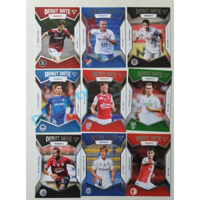2021/22 Sportzoo Fortuna Liga I. serie Debut Date Rookie - kompletní set 9ks karet