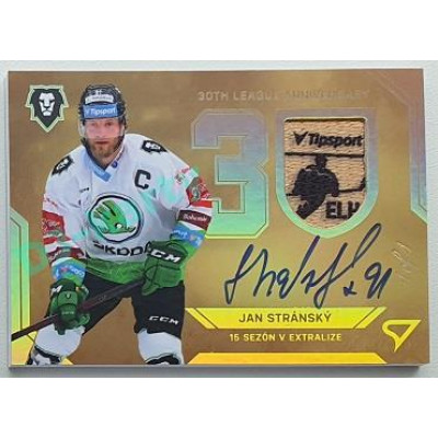 2022/23 Sportzoo ELH 2. série #ANS-JS Jan Stránský 30 let ELH Auto Shield 1/1