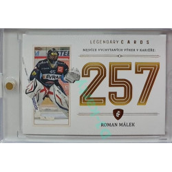 2023 Legendary Cards REKORDY ČESKÉ EXTRALIGY #ZC-WC2  Roman Málek Základní Část Gold 17/20