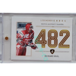 2023 Legendary Cards REKORDY ČESKÉ EXTRALIGY #ZC-AC4 Richard Král Základní Část Gold 17/20