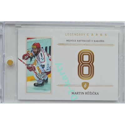 2023 Legendary Cards REKORDY ČESKÉ EXTRALIGY #ZC-MH5 Martin Růžička Základní Část Gold 18/20