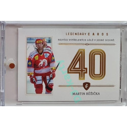 2023 Legendary Cards REKORDY ČESKÉ EXTRALIGY #ZC-GS1 Martin Růžička Základní Část Gold 17/20