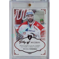 2023 Legendary Cards REKORDY ČESKÉ EXTRALIGY #PPG-05 Michal Vondrka Play Off Red 03/10