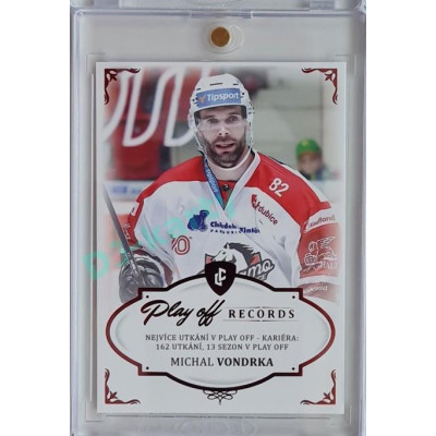 2023 Legendary Cards REKORDY ČESKÉ EXTRALIGY #PPG-05 Michal Vondrka Play Off Red 03/10