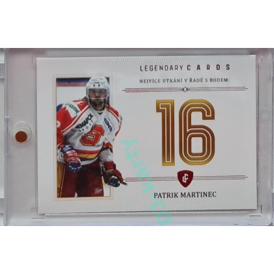 2023 Legendary Cards REKORDY ČESKÉ EXTRALIGY #ZC-PR6 Patrik Martinec Základní Část Red 01/10