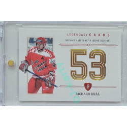 2023 Legendary Cards REKORDY ČESKÉ EXTRALIGY #ZC-AS1 Richard Král Základní Část Red 01/10