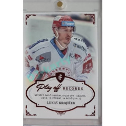 2023 Legendary Cards REKORDY ČESKÉ EXTRALIGY #PPD-04 Lukáš Krajíček Play Off Red 03/10