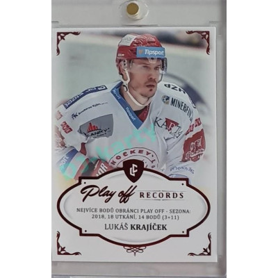 2023 Legendary Cards REKORDY ČESKÉ EXTRALIGY #PPD-04 Lukáš Krajíček Play Off Red 03/10