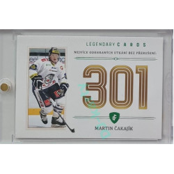 2023 Legendary Cards REKORDY ČESKÉ EXTRALIGY #ZC-P04 Martin Čakajík Základní Část Emerald 1/5