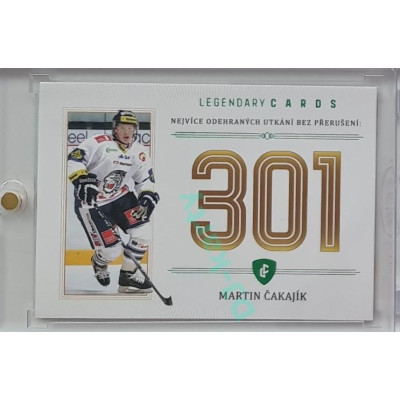2023 Legendary Cards REKORDY ČESKÉ EXTRALIGY #ZC-P04 Martin Čakajík Základní Část Emerald 1/5