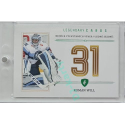 2023 Legendary Cards REKORDY ČESKÉ EXTRALIGY #ZC-WS7 Roman Will Základní Část Emerald 1/5