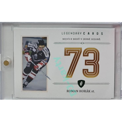 2023 Legendary Cards REKORDY ČESKÉ EXTRALIGY #ZC-PS6 Roman Horák Základní Část Emerald 1/5