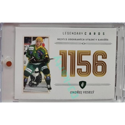 2023 Legendary Cards REKORDY ČESKÉ EXTRALIGY #ZC-U06 Ondřej Veselý Základní Část Emerald 1/5