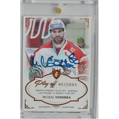 2023 Legendary Cards REKORDY ČESKÉ EXTRALIGY #PPG-05 Michal Vondrka Play Off Authentic Signature 05/13