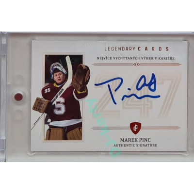 2023 Legendary Cards REKORDY ČESKÉ EXTRALIGY #ZC-WC3 Marek Pinc Základní Část Authentic Signature 10/13