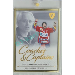 2023 Legendary Cards REKORDY ČESKÉ EXTRALIGY #CC-17 Václav Sýkora / Petr Koukal Coaches & Captains Gold 12/20