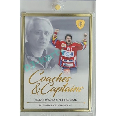 2023 Legendary Cards REKORDY ČESKÉ EXTRALIGY #CC-17 Václav Sýkora / Petr Koukal Coaches & Captains Gold 12/20