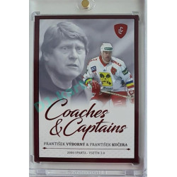 2023 Legendary Cards REKORDY ČESKÉ EXTRALIGY #CC-07 František Výborný / František Kučera Coaches & Captains Red 05/10