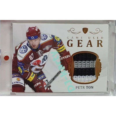 2023 Legendary Cards REKORDY ČESKÉ EXTRALIGY #GUG-01 Petr Ton Game Used Gear Gold 16/20