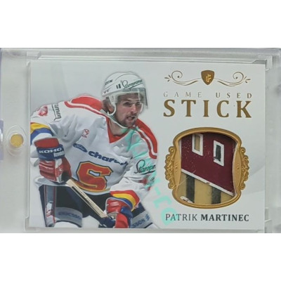 2023 Legendary Cards REKORDY ČESKÉ EXTRALIGY #GUS-12 Patrik Martinec Game Used Stick Gold 06/20