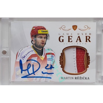 2023 Legendary Cards REKORDY ČESKÉ EXTRALIGY #GAG-02 Martin Růžička Game Used Gear Authentic Signature 2/8