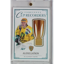 2023 Legendary Cards REKORDY ČESKÉ EXTRALIGY #CR-03 Alexej Jaškin Cup Recorders Turquoise 1/1