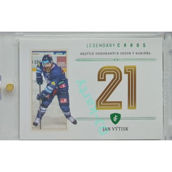 2023 Legendary Cards REKORDY ČESKÉ EXTRALIGY #ZC-S12 Jan Výtisk Základní Část Emerald 1/5