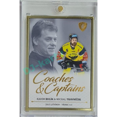2023 Legendary Cards REKORDY ČESKÉ EXTRALIGY #CC-22 Radim Rulík / Michal Trávníček Coaches & Captains Gold 20/20