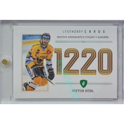 2023 Legendary Cards REKORDY ČESKÉ EXTRALIGY #ZC-U02 Viktor Hübl Základní Část Emerald 1/5