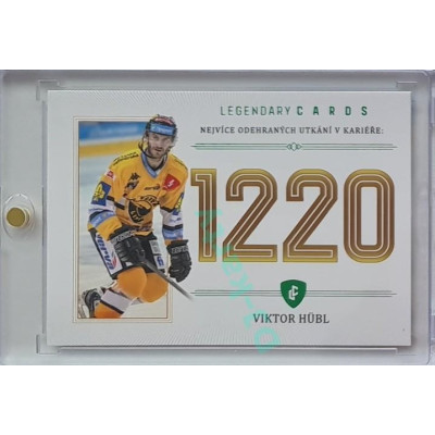 2023 Legendary Cards REKORDY ČESKÉ EXTRALIGY #ZC-U02 Viktor Hübl Základní Část Emerald 1/5