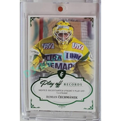 2023 Legendary Cards REKORDY ČESKÉ EXTRALIGY #PG-03 Roman Čechmánek Play Off Emerald 1/5