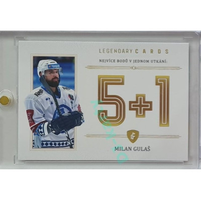 2023 Legendary Cards REKORDY ČESKÉ EXTRALIGY #ZC-GP4 Milan Gulaš Základní Část Gold 17/20