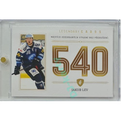 2023 Legendary Cards REKORDY ČESKÉ EXTRALIGY #ZC-PO2 Jakub Lev Základní Část Gold 17/20