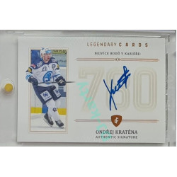 2023 Legendary Cards REKORDY ČESKÉ EXTRALIGY #ZC-PC5 Ondřej Kratěna Základní Část Authentic Signature 09/13