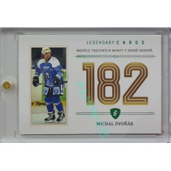 2023 Legendary Cards REKORDY ČESKÉ EXTRALIGY #ZC-PM3 Michal Dvořák Základní Část Emerald 1/5