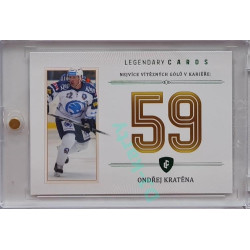 2023 Legendary Cards REKORDY ČESKÉ EXTRALIGY #ZC-WG4 Ondřej Kratěna Základní Část Emerald 1/5