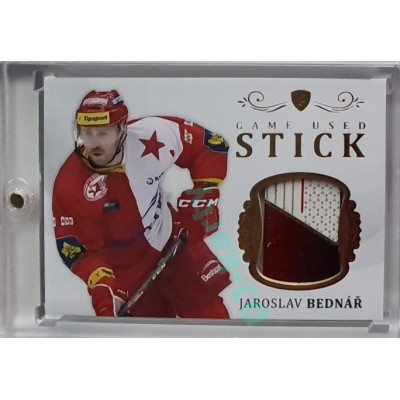 2023 Legendary Cards REKORDY ČESKÉ EXTRALIGY #GUS-11 Jaroslav Bednář Game Used Stick Gold 06/20