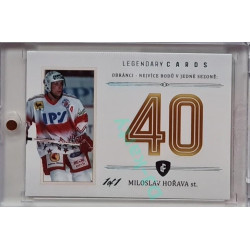 2023 Legendary Cards REKORDY ČESKÉ EXTRALIGY #ZC-DP5 Miloslav Hořava Základní Část Turquoise 1/1