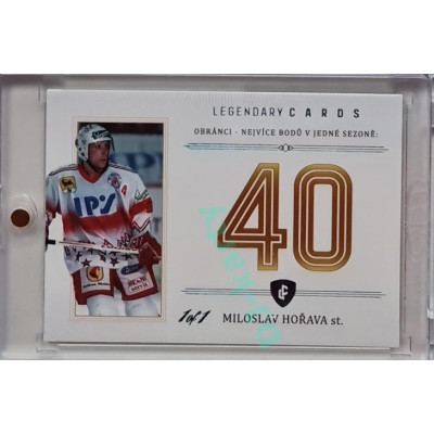 2023 Legendary Cards REKORDY ČESKÉ EXTRALIGY #ZC-DP5 Miloslav Hořava Základní Část Turquoise 1/1