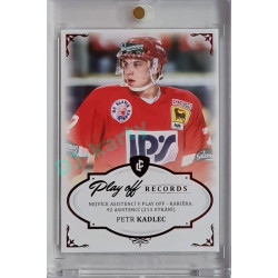 2023 Legendary Cards REKORDY ČESKÉ EXTRALIGY #PAC-01 Petr Kadlec Play Off Red 04/10
