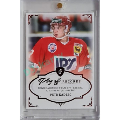 2023 Legendary Cards REKORDY ČESKÉ EXTRALIGY #PAC-01 Petr Kadlec Play Off Red 04/10