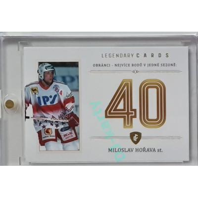 2023 Legendary Cards REKORDY ČESKÉ EXTRALIGY #ZC-DP5 Miloslav Hořava Základní Část Gold 17/20