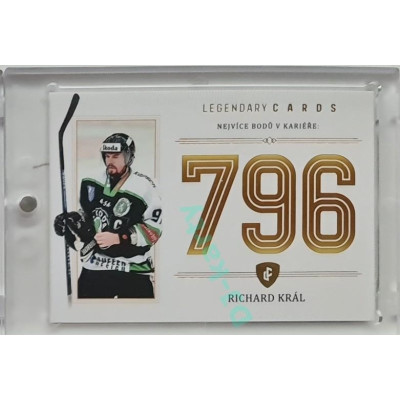 2023 Legendary Cards REKORDY ČESKÉ EXTRALIGY #ZC-PC4 Richard Král Základní Část Gold 16/20