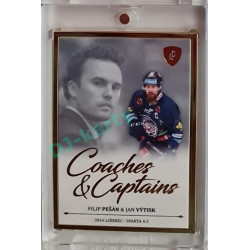 2023 Legendary Cards REKORDY ČESKÉ EXTRALIGY #CC-23 Filip Pešán / Jan Výtisk Coaches & Captains Gold 07/20