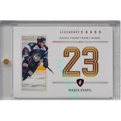 2023 Legendary Cards REKORDY ČESKÉ EXTRALIGY #ZC-PR3 Marek Kvapil Základní Část Red 01/10